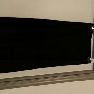 VINTAGE Black leather skirt